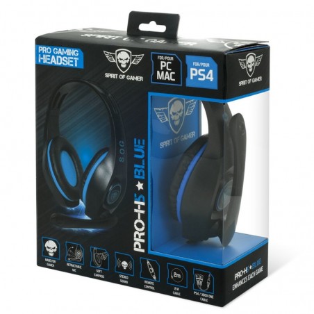 Spirit of Gamer - Pro-H5 Multiformat Gaming Headset voor PC Xboxone en PS4 - Blauw