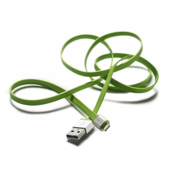 Boompods Platte Kabel Flatline (1 meter) - Micro USB voor Android - Groen