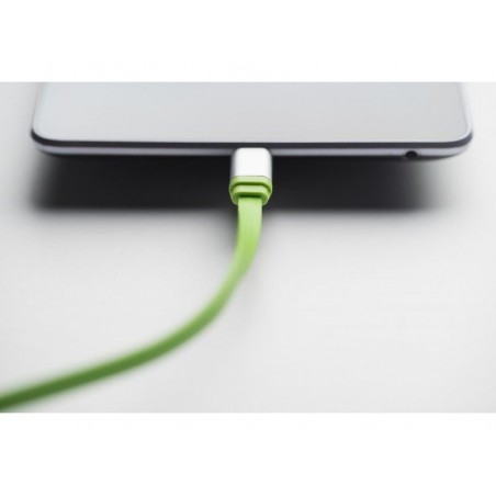 Boompods Platte Kabel Flatline (1 meter) - Micro USB voor Android - Groen