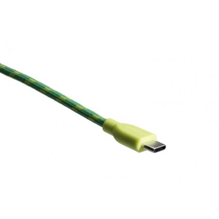 Boompods Retro type C USB kabel met type A Female aansluiting (1 meter) - Groen