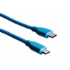Boompods Retro type C USB kabel met micro USB aanlsuiting (1 meter) - Blauw
