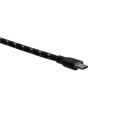 Boompods Retro type C USB kabel met micro USB aanlsuiting (1 meter) - Zwart