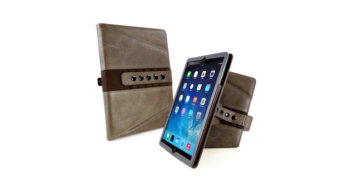Tuff-luv - Western leren beschermhoes voor de Apple iPad pro 10.5 inch - bruin