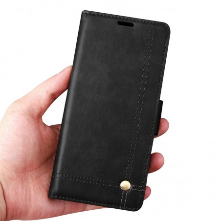 Tuff-luv - Faux leren book-stand case voor de Samsung Galaxy note 8 - zwart