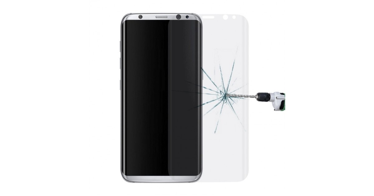 Tuff-Luv - Full Screen Protector - Gebogen 3D Gehard Glas - Voor de Samsung Galaxy S8 Plus