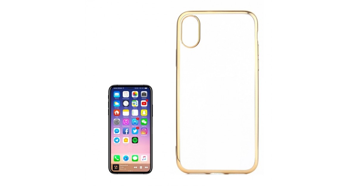 Tuff-luv - Beschermende TPU siliconen  case voor de Apple iPhone X - goud