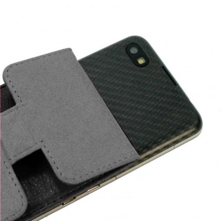 Tuff-Luv Uni-Fit Universal Faux Leren case cover / stand voor Smartphones - Zwart