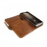 Tuff-Luv Vintage genuine leren portemonnee case cover voor Blackberry Z30 bruin