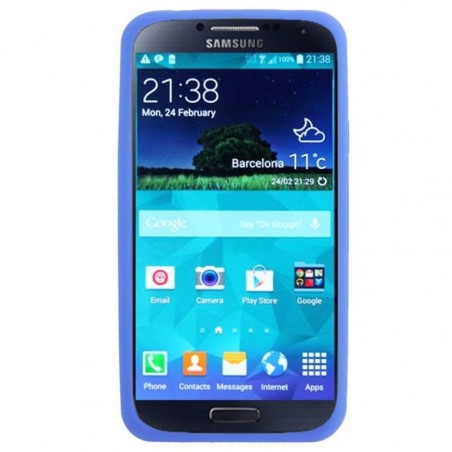 Tuff-Luv Silicone Gel Skin Case Cover voor de Samsung Galaxy S5 blauw