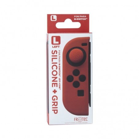 Joy Con Silicone Skin + Grip - Left - rood voor Nintendo SWITCH