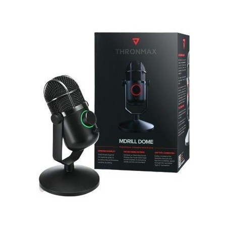 Thronmax - MDrill Dome microfoon - Diep Zwart - 48 KHz - PC/PS4