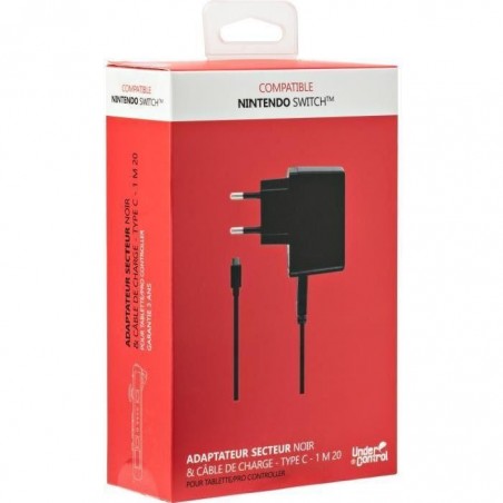 Under Control - Nintendo Switch - AC adapter  voor tablet of pro-controller - Zwart