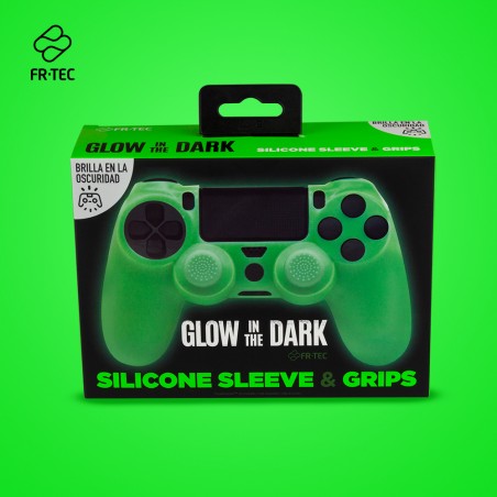 Playstation 4 - Siliconen controller skin inclusief thumbs grips - Glow in the Dark groen
