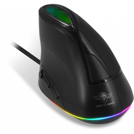 ELITE M60 RGB muis met ergonomisch verticaal design - Zwart