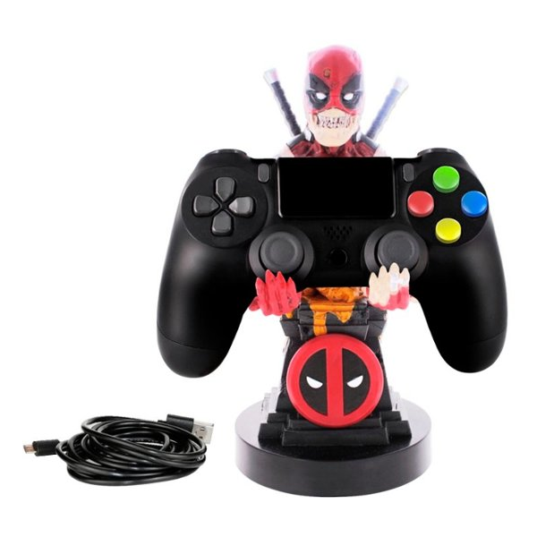 Cable Guy - Deadpool Zombie telefoonhouder - game controller stand met usb oplaadkabel 8 inch