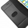 Tuff-Luv Echt lederen portemonnee hoes en screen protector voor iPhone 6/ 6s Zwart