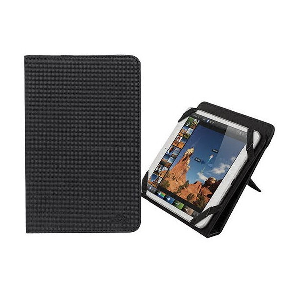 RivaCase Universele Tablet hoes + Standaard 8 Inch (iPad mini 3, Acer) - Zwart