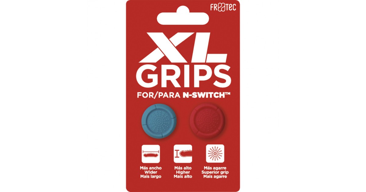 Grips Pro XL - Neon blauw / Neon rood voor Nintendo SWITCH